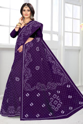 purple pure cotton saree