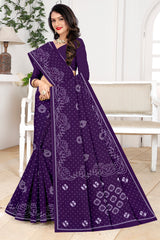 purple pure cotton saree