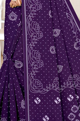 purple pure cotton saree