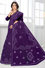 purple pure cotton saree