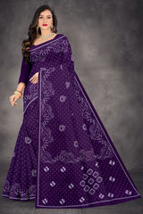 purple pure cotton saree